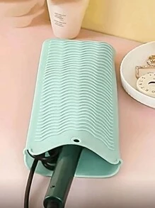 Almohadilla de silicona portátil resistente al calor, almohadilla aislante para plancha y rizador, almohadilla antideslizante y resistente al calor, herramienta de peinado para viajar, estuche de viaje para herramientas para el cabello: almohadilla resistente al calor, almohadilla para plancha y funda para rizador