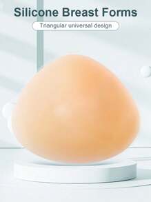 ANGDIE 1pc Silicone Triangle Breast Prosthesis, Artificial Silicone Breast Form Chest Pad, For Women General Post-Mastectomy Use - Khaki - View 16