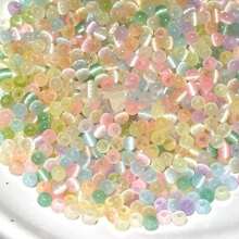 10g~120pcs/Pack Cat Eye Glass Seed Beads For DIY Jewelry, Necklace Personalized Crafting - 4mm Cat's Eye - View 4