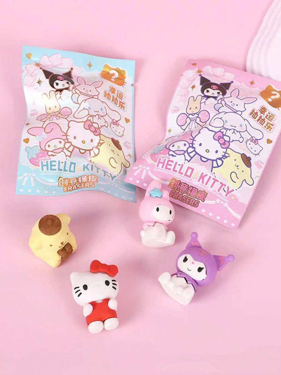 Sanrio Sanrio Lucky Draw Blind Bag, Adorable 3D Rubber Blind Bag With Cute Designs, Perfect Gift For Children (Box Not Included)