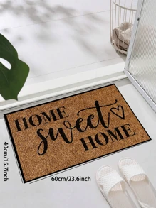 1 pièce Tapis de porte antidérapant "Home Sweet Home" - Tapis de chambre, tapis d'entrée, convient pour la décoration d'intérieur, les accessoires de chambre, le salon, le bureau, le chevet, le canapé, le balcon