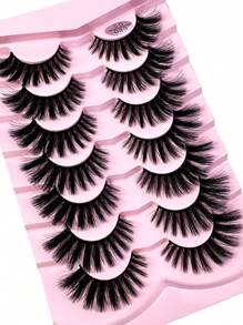 7 pares de pestañas postizas de gato Mink 2025, pestañas postizas naturales 3D Mink suaves y esponjosas, extensiones de pestañas espesas y difuminadas