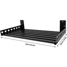 Microwave Oven Rack, 23.62"X13.78" Shelf For Microwave Wall Mount, Wall-Mounted Electric Oven Holder Shelf Kitchen Wall Pot Pan Rack Weight Bearing 110 Lbs For Electric Oven Microwave - Black - View 5