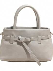 Bolso de hombro de moda de unicolor de PU para mujer, versátil y ligero de gran capacidad, bolso cruzado, diseño bonito y simple, estilo oficinista elegante, adecuado para estudiantes universitarias, mujeres trabajadoras, oficina, campus, viajes de negocios, fiestas, viajes al aire libre y regalo de cumpleaños