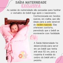 Saída Maternidade Para Bebê Menina Safari Rosa Porta Bebê