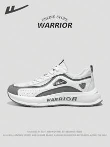 WARRIOR 1 par Zapatillas deportivas casuales de la serie Warrior para hombres, modelo 2025 nuevas, con cordones, suela gruesa, transpirables para uso en exteriores, livianas y suela suave, adecuadas para todas las estaciones