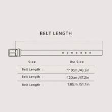 1pc Punk Y2K Style Rivet Plastic Bullet Buckle Jeans Belt, Unisex Versatile Waist Belt - Multicolor - View 2