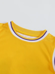 [Wykonane na zamówienie] 2-częściowy zestaw odzieży sportowej do codziennego treningu, odprowadzający wilgoć, odpowiedni do koszykówki, sportu, codziennego noszenia, z niestandardową nazwą i numerem