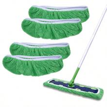1 pieza/4 piezas Repuestos de mopa Almohadillas húmedas XL para barredora: Paños de barrido en seco de microfibra reutilizables y lavables de gran tamaño para mopa, paño de trapeado húmedo para limpieza de pisos de madera dura, cocina, sala de estar y dormitorio