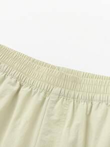 Balabala Pantalones cortos casuales de pierna recta para niños y niñas, cómodos y