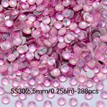 Cristales de ópalo de la serie cristalina - Gemas con piedras de imitación de 2-6.5 mm (0.0787-0.256") para pegar en ropa, decoración del hogar, arte de uñas, regalos de boda, aniversario y manualidades - 1440/288 piezas (Azul zafiro/Verde esmeralda/Amarillo ocaso/Magenta/Rosa intenso)