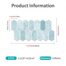 1/10 Pcs Modern Hexagon Peel And Stick Backsplash Tile - DIY Kitchen And Bathroom Wall Tiles, Waterproof Self-Adhesive Mosaic Tile Sticker - Various Colors Available, Decal, Wall Sticker, Vinyl Home Decor Sticker, Refresh Your Home With Spring Decor Items, Rama Decorative Sticker