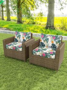 1pc Outdoor Printed Sofa Cushion Cover, Rainforest Leaf Pattern Sofa Slipcover, High Elasticity Dust-Proof Washable Minimalist Modern Sofa Cushion Cover For Living Room Bedroom, All Season