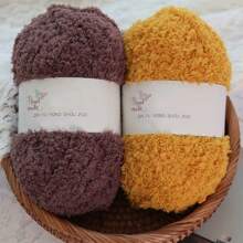 3 Stücke/Pack 50g/1,76oz Korallenfleece Garn Bälle für selbstgemachtes Stricken von Schals, Taschenmaterialien