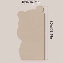 1pc 80cm X 40cm Felt Board With Cute Bear Design, Felt Wall Decor, Creative Photo Display Board, Soft Cork Board For Living Room, Office, No-Drill Sticky Design Board (Comes With Push Pins),School Supplies,Back To School