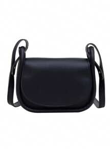 1 Pc New Style Girl's Pu Material Solid Color Fresh And Simple Messenger Bag, Magnetic Closure Design, Simple And Lightweight, Fashionable And Gentle Shoulder Bag, Exquisite And Versatile For Travel, Shopping And Daily Commuting