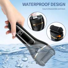 Elektryczna szlifierka do stóp - akumulatorowa, gruba, skórzana szlifierka do polerowania stóp, elektryczne urządzenie do usuwania zrogowaciałego naskórka stóp z regulowaną prędkością - uniwersalna, odpowiednia do stóp mężczyzn i kobiet, idealna do domowego pedicure i pielęgnacji stóp