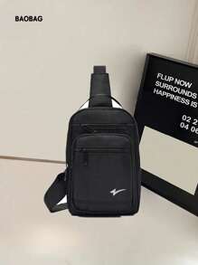 1pc Men's Solid Color Multi-Pocket Waist Bag/Chest Bag, Fashionable & Versatile, Suitable For Men's Daily Use, Travel & Vacation, Adjustable Shoulder Strap Purse Belt Fanny Pack Side Bags For Men