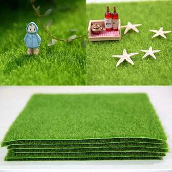 30x30cm/15x15cm Artificial Grassland Simulation Moss Lawn Turf Fake Green Grass Mat Carpet DIY Micro Landscape Home Decorations
