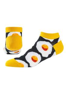 1Pair Of Men's Anti Odor & Sweat Absorption Low Cut Socks, Comfy & Breathable Socks, For Daily & Outdoor Wearing, All Seasons Wearing - Multicolor - View 2