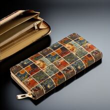 Poșetă ocazională Femei Portofel lung retro Suport card Portofel clasic pentru telefon Portofel mic de modă Portofel ușor Poșetă scurtă Organizator cu fantă pentru card Portofel Boho Portofel multifuncțional Poșetă mare Poșetă practică multistrat Portofel drăguț pentru doamnă/pentru femeie absolventă/pentru studenți Afaceri/navetă/muncă/birou Pentru carte de credit/carte de identitate/bani/numerar/carte de pașaport Moda vintage portabil Multifuncțional