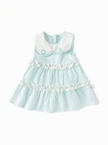 Balabala Váy công chúa cho bé gái, kiểu dáng mùa hè dễ thương và thanh lịch - hồng xanh - Xem 1