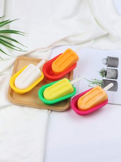 Popsicle Mold, Creative Popsicle Mold, Silicone Stackable Popsicle Mold, Ice Cream Mold, Frozen Ice Cube Box, Household Popsicle Mold, Safety Jelly Mold, Kitchen Stuff, Kitchen Accessories