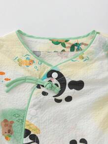 Balabala Baby Boys' & Girls' Traditional Romper, Cute & Breathable - Green Tone - View 6