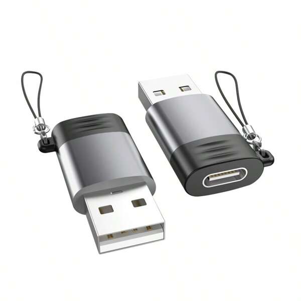 Mobile Phone, Laptop, Charging And Transmission 2-In-1 Adapter, Aluminum Alloy Shell USB-A To Type-C Interface Adapter