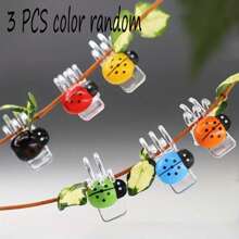 12pcs Ladybug Modeling Plant Clip, Gardening Decoration, Practical.