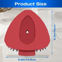 1 pieza Cabezal de repuesto para trapeador giratorio EasyWring - Cepillo duro raspador para duchas, baños y azulejos de cocina - Compatible con el sistema de tanque único de O-Cedar/Viledo - Rojo - Ver 3