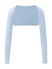 2件套女士时尚性感舒适日常装、运动装、毕业季装、机场装、街头风、返校季装、女士健身服、春夏装 - 天藍色 - 查看 9