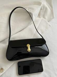 时尚简约休闲PU翻盖腋下包。适合购物、日常携带，学生、年轻女性和职业女性均可使用。完美适用于办公室、大学、工作、商务、通勤、户外活动、旅行和野餐。