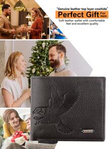 1 Billetera de moda para hombre, billetera con monedero de gran capacidad, bolsa con múltiples ranuras para tarjetas, bolsa con cremallera para monedas, billetera, regalo de Acción de Gracias y cumpleaños