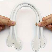 2pcs About 16.54inch Length, PU Leather Strap, Core Stitching With Oil Edge, DIY Bag Purse Handle Sewn By Hand Versatile Fashion Essential Replacement Accessories