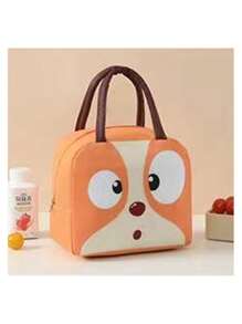 1pc Printed Lunch Bag, Aluminum Foil Insulated Portable Portable Lunch Bag, Waterproof Portable Design, Suitable For School And Office Use - Keep Food Fresh And Delicious, Bento Bags, Tote Bags, Kitchen Picnic Food Storage Bags, Back To School, Outdoor Carrying Bag