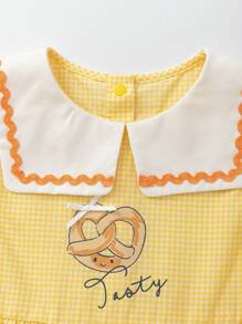 Balabala Girls' Navy-Style Princess Dress, Sweet & Charming - Yellow Tone - View 6