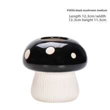 1pc Creative Resin Mushroom Shaped Vase Ornament Home Decorative Craft For Furniture Desktop Decoration