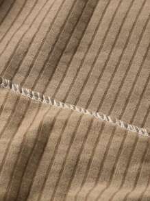 1pc Plain Ruffled Sofa Bed Slipcover, Polyester Fiber Armless Sofa Cover, Simple And Modern, Suitable For All Seasons - Camel - View 8