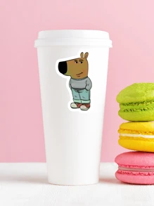 Just A Chill Guy Meme 模切贴纸 - 有趣可爱的人物贴纸，适用于笔记本电脑、水瓶、日记本、Meme 贴纸 - 彩色 - 查看 3