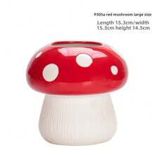 1pc Creative Resin Mushroom Shaped Vase Ornament Home Decorative Craft For Furniture Desktop Decoration