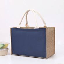 Jute Hand Shopping Gift Bag Laminated Waterproof Vintage Linen Upgrade Zipper Linen Bag Simple Gift Bag Fashion Everything Shopping Bag