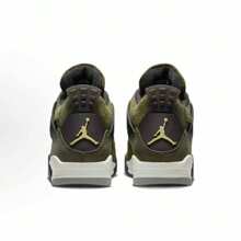 Nike 男子 Air Jordan 4 复古鞋中性百搭休闲鞋运动跑步篮球鞋帆色/金属金-黑色（FB9927-200） - FB9927-200 - 查看 3