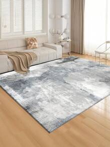 1 件灰色现代简约地毯，1000g/M² 水晶天鹅绒矩形地毯，防滑可洗短绒软地毯，适用于客厅、卧室、厨房、餐厅、办公室，适合所有季节