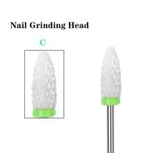 6pcs Nail Drill Bits Nail Sander Tips For Nail Enhancement And Pedicure, Professional Ceramic Tips,Electric Nail Files,Conical Knives For Removing Varnish/Gel And Cuticle