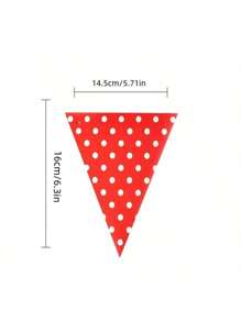 1 Set de 12 piezas de Banderines de papel con lunares y triángulos con 1 rollo de 5m de cuerda de colores, decoración de guirnalda para el hogar, lugar de celebración, cumpleaños, boda, decoración de la habitación, decoración del jardín, decoración de boda, decoración del hogar, regalo de fiesta, pancarta de tapiz, decoraciones de cumpleaños, decoraciones de fiesta