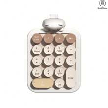 MOFII MOFII Portable 2.4G Wireless Number Keyboard 18 Keys Retro Round Keycads Wireless Keyboard Cute Bear Colorful Numeric Keypad For PC/Desktop/Laptop