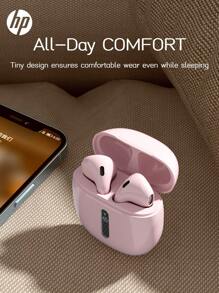 HP 5.3 Wireless Headphones, 30 Hours Super Long Battery Life, Touch Volume Control, Compatible With Various Devices Including Desktop, Laptop, Mobile Phone, Fashionable & Casual, Lovely Christmas Gift For Female Students, Includes Earphone Storage Bag, Type-C Interface - Pink - View 3
