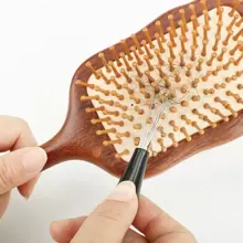 2 Stück Kamm & Reinigungsbürste Haarentfernungs-Werkzeug Set, praktisches Salon Reinigungsset, Haarstyling Werkzeuge