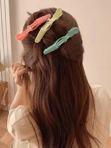 6 件装新款时尚彩色手指形发夹，鳄鱼发夹美发专业沙龙发夹鳄鱼发夹理发师配件或日常使用